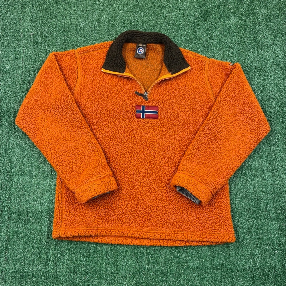 Vintage 90's Napapijri Fleece Quarter Zip Pullover